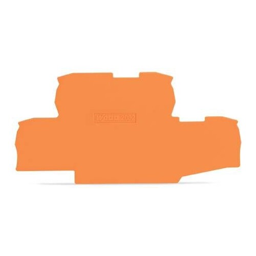 2002-2792 Wago Abschlussplatte 0,8 mm dick orange Produktbild Front View L