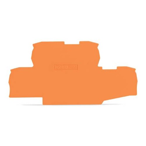 2002-2792 Wago Abschlussplatte 0,8 mm dick orange Produktbild Front View L
