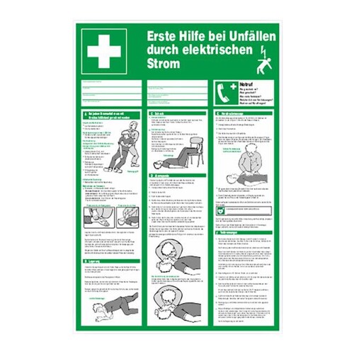 182762 Cimco Sicherheitsaushang Erste Hilfe bei Unfällen Produktbild Front View L