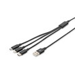 AK-300160-010-S Assmann 3 in 1 Ladekabel USB-A auf USB-C/Micro-B/Apple Lightn.8-P Produktbild