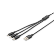 AK-300160-010-S Assmann 3 in 1 Ladekabel USB A,Lightn.,Micro USB,USB C Produktbild