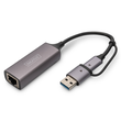 DN-3028 Digitus USB Type C Gigabit Ethernet Adapter 2.5G USB C + USB A Produktbild