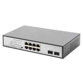 DN-95140 Digitus 19 Switch 8 Port Gigabit Auto MDI/MDI X, inkl.19 Kit Produktbild front M