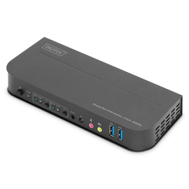 DS-12850 Digitus KVM SWITCH 2 Port, 2xDP in 1x DP/HDMI out, 4K60Hz, DD Produktbild