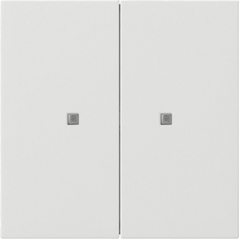 5173112 Gira KNX Taster Wippe 2f Flächenschalter Reinweiß Produktbild front M