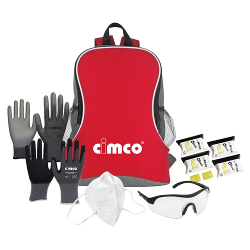 146842 Cimco PSA Set inkl.Mundschutz Masken, Schutzbrille + Handschuhe Produktbild Front View L