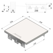 16631 Trayco FS HC15 PL SQ 260 SS304 Deckel the Box flach Edelstahl geschl. Produktbild