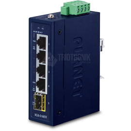 IGS-510TF Planet Switch IP30 Industrial 4-Port Gbit + 1-Port 100/1000SX Produktbild front M