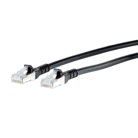 1308450500-E Metz Connect Patchkabel Cat.6A AWG 26 0,5 m schwarz Produktbild