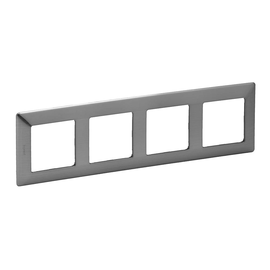 754154 Legrand Valena Life 4 Fach Rahmen Inoxgrau Produktbild