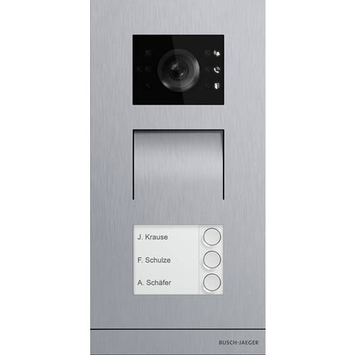 2TMA130010X0021 Busch-Jaeger Außenstation Video 3 fach H81381P3-S-03 Produktbild Front View L