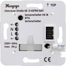 871200010 Kopp Unterputz Leistungsteil, Serienschalter, AnschlussleistungmAx. 6 Produktbild