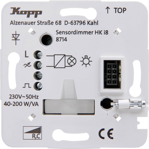 871400010 Kopp Unterputz Leistungsteil, Dimmer für elektronische Trafos (Phasen Produktbild Front View L