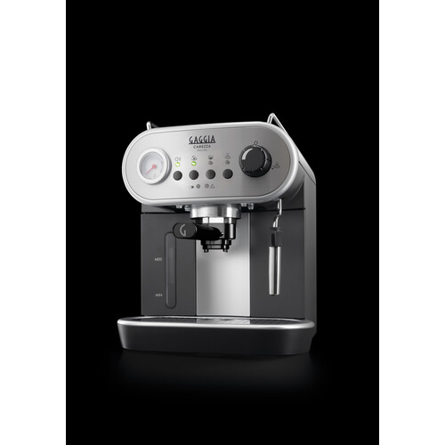 RI8525/01 Gaggia GAGGIA CAREZZA DELUXE Siebträger Espressomaschine silber/schw Produktbild Front View L