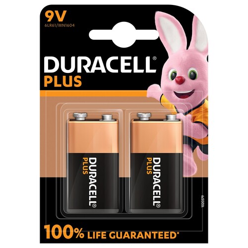 5000394142268 Duracell Plus (2 Stk.-Bl.) 9V(MN1604/6LR61) B2 Produktbild Front View L