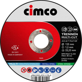 208766 Cimco Trennscheibe Multicut 125x1,2x22,23mm Produktbild