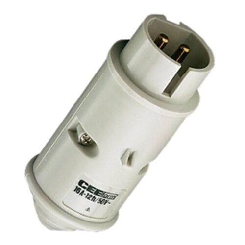 630A Mennekes MENNEKES CEE Stecker 16A 2p 40 50V IP44 50-60Hz Produktbild Front View L