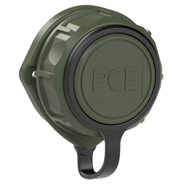 20341-9u PC-Electric Schutzkontakt- Anbausteckdose oval fb mit Deckelband I Produktbild front M