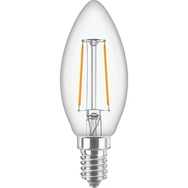 37757800 Philips CorePro LEDcandle 2-25W E14 827 B35 klar Glas IP44 Produktbild