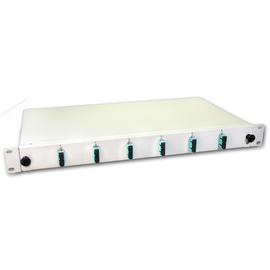 SPBOX 12G50 OM3 DSC Lightwin LWL Spleissbox, 12 Fasern, 6x DSC Multimode Produktbild front M