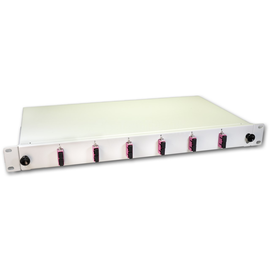 SPBOX 12G50 OM4 DSC Lightwin LWL Spleissbox, 12 Fasern, 6x DSC Multimode Produktbild front M