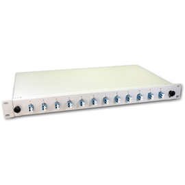 SPBOX 24E09 OS2 DLC Lightwin LWL Spleissbox, 24 Fasern, 12x DLC Singlemo Produktbild front M