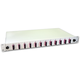 SPBOX 24G50 OM4 DSC Lightwin LWL Spleissbox, 24 Fasern, 12x DSC Multimod Produktbild front M