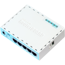 RB750GR3 Mikrotik hEX mit Dual Core 880 MHz CPU, 256 MB RAM, 5 Gbit LAN, Router Produktbild front M