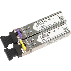 S-4554LC80D Mikrotik Pair of SFP 1.25G module for 80km links with Single LC-co Produktbild front M