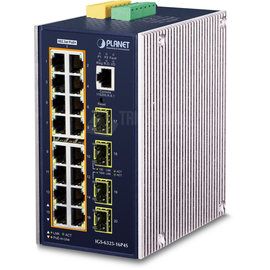 IGS-6325-16P4S Planet Industrial L3 16 Port 1Gbit TP 802.3at PoE + 4Port SFP S Produktbild front M