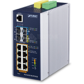 IGS-6325-8UP2S2X Planet Industrial L3 8 Port 10/100/1000T 802.3bt PoE + 2 Port Produktbild front M