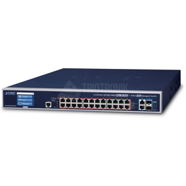 GS-6320-24UP2T2XV Planet L3 24 Port Gbit 802.3bt PoE + 2 Port 10Gbit + 2 Port 10 Produktbild front M