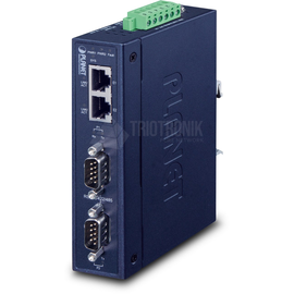 ICS-2200T Planet IP30 Industrial 2 Port RS232/RS422/RS485 Serial Device Server Produktbild front M