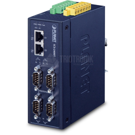 ICS-2400T Planet IP40 Industrial 4 Port RS232/RS422/RS485 Serial Device Server Produktbild front M