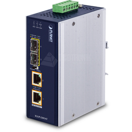 IGUP-2205AT Planet IP30 Industrial 2Port 100/1000X SFP to 2Port 1Gbit 802.3bt Po Produktbild front M