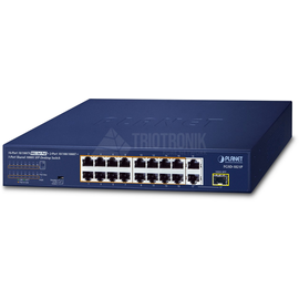 FGSD-1821P Planet 16 Port 10/100TX 802.3at POE + 2 Port 10/100/1000T + 1 P Produktbild front M