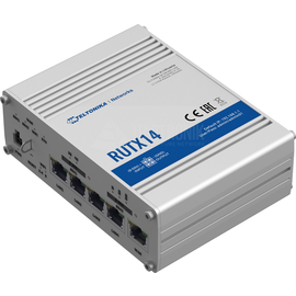 RUTX14 Teltonika LTE Cat12 Dual LTE Modul + SIM Router, 5x 1Gbit, Wave2 802 Produktbild front M