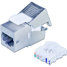 WKS JACK STP KAT6 Wirewin KAT6 Gigabit Ethernet Keystone Modul, geschirmt Produktbild front M