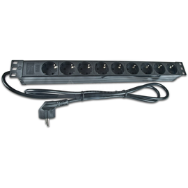 NVL9 Triotronik 19\ 1HE Steckdosenleiste mit 9x Schuko Buchsen, Produktbild front M