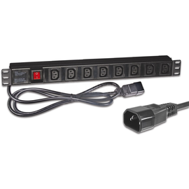 NVL8 USV VERSION Triotronik 19 1HE Steckdosenleiste mit 8x IEC60320/C13 B Produktbild front M