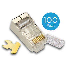 MOD 8-8 GS KAT6-100 Triotronik Modular- stecker RJ45 geschirmt(1Stk=Pkg 100Stk.) Produktbild