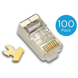 MOD 8-8 GS-100 Triotronik Modularstecker RJ45 (8 Pole / 8 Kontakte), geschirmt, Produktbild front M