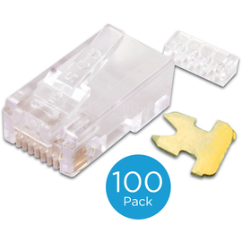 MOD 8-8 UTP KAT6-100 Triotronik RJ45 Stecker ungeschirmt für KAT6 mit Einfüh Produktbild front M