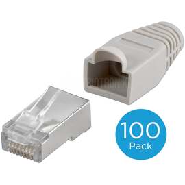 MOD 8-8 S GREY-100 Triotronik Modularstecker RJ45 (8 Pole / 8 Kontakt Produktbild front M