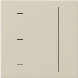 536501 Gira S3000 Touchaufsatz System 55 Cremeweiß Produktbild front M