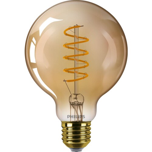 929002983002 Philips Lampen MAS VLE LEDBulbD4 15WE27 G93GOLD SP G Produktbild