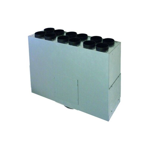 0018.0528 Maico Luftverteiler MF-BV75- 160-12 mit 2 Revisionsöffnungen 12 Ansc Produktbild Front View L