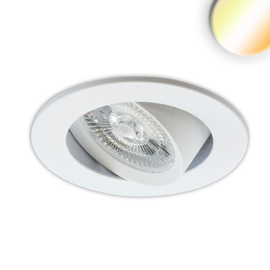 114970 Isoled LED Einbauleuchte Sunset Slim68 weiss, rund, 9W, 1800 2800K, Dim Produktbild front M