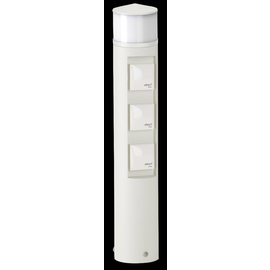 682202 Albert Leuchten Steckdosensäule mit Licht Typ Nr. 2202 Farbe: weiß, m Produktbild front M