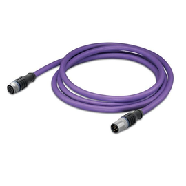 756-1105/060-020 Wago PROFIBUS Leitung, M12B Buchse, axial, M12B Stecker, axial Produktbild
